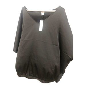 Chico's Black Doman pull over with 3/4 sleeves, polyester/spandex